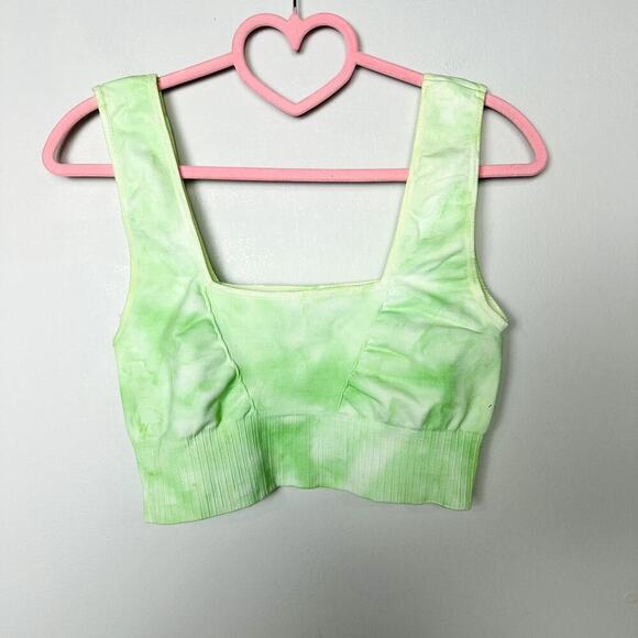 Free People NWOT Electric Pistachio Good Karma Sports Bra Size M/L - Picture 3 of 4